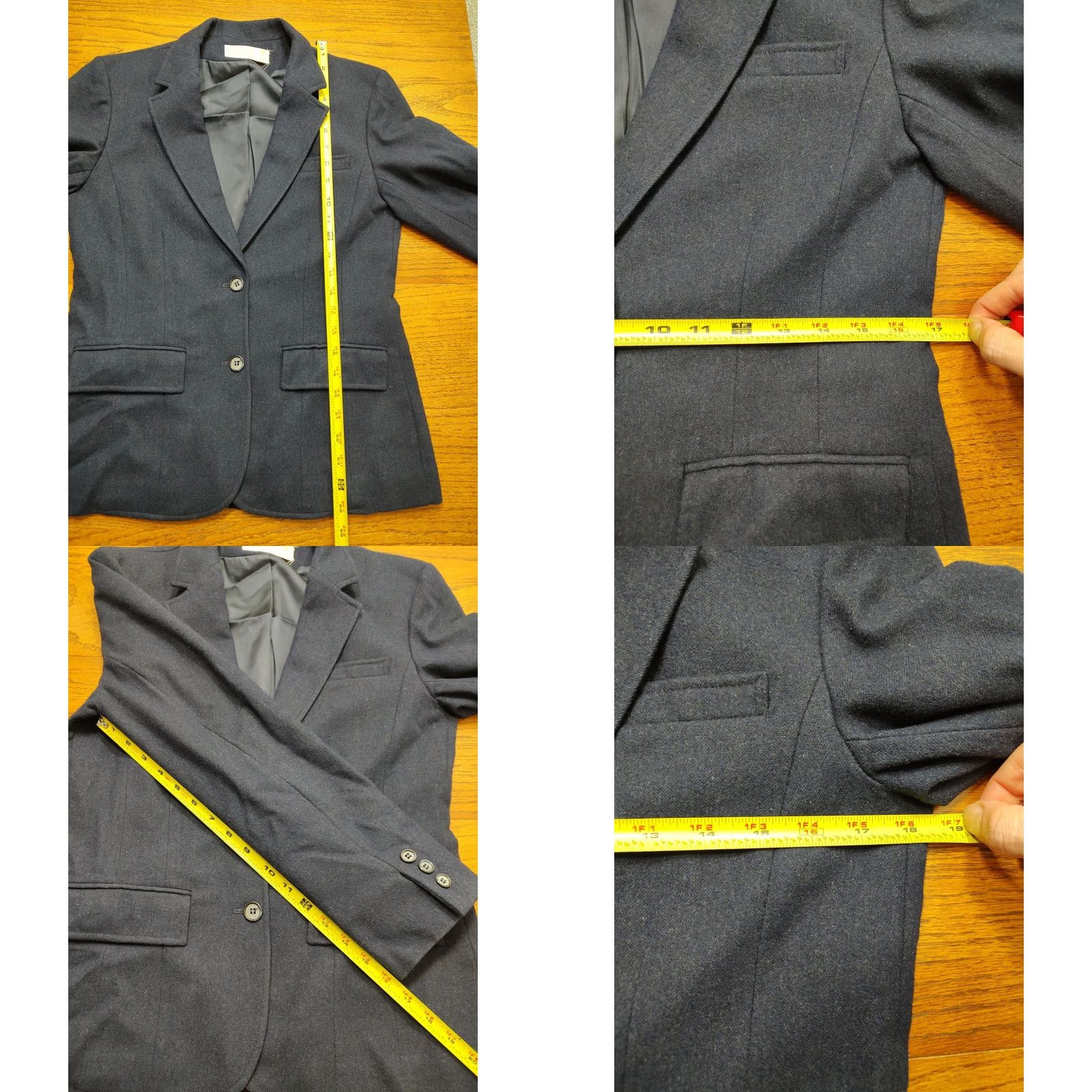 Pendleton VINTAGE Pendleton Blazer Jacket Women 36 in Navy Blue Wool Two Button Classic Lined Mid-Length Fall Winter Spring Chest 36 Mens Womens Girls? Size XS / US 0-2 / IT 36-38 - 8 Thumbnail