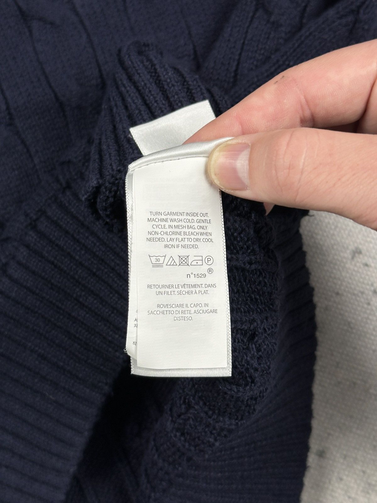 Polo Ralph Lauren Polo Ralph Lauren Navy Cable Knit Cotton Sweater y2k Preppy Size US L / EU 52-54 / 3 - 9 Thumbnail