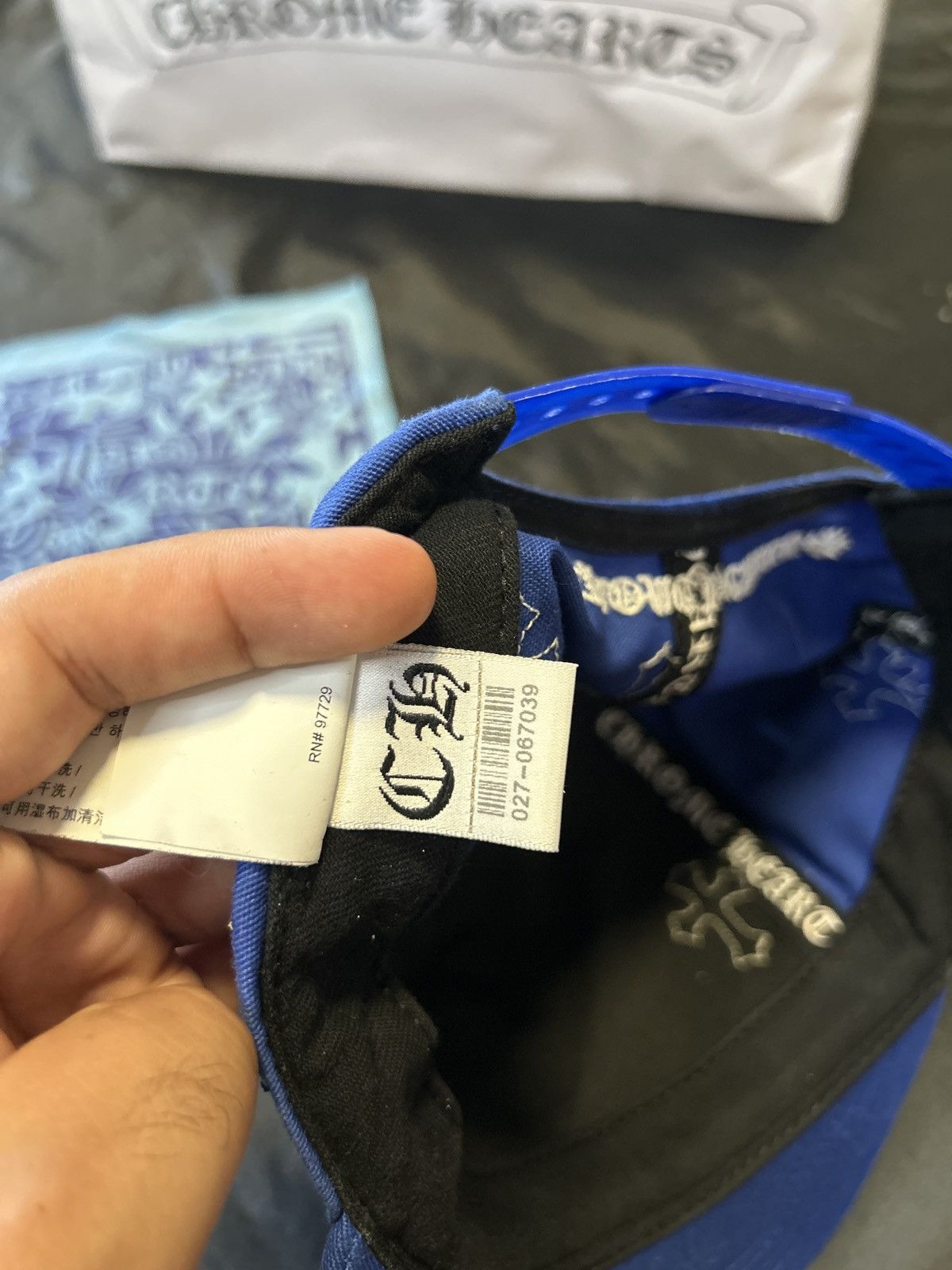 Chrome Hearts Chrome Hearts Blue/White Patches BaseBall Hat Size ONE SIZE - 6 Thumbnail