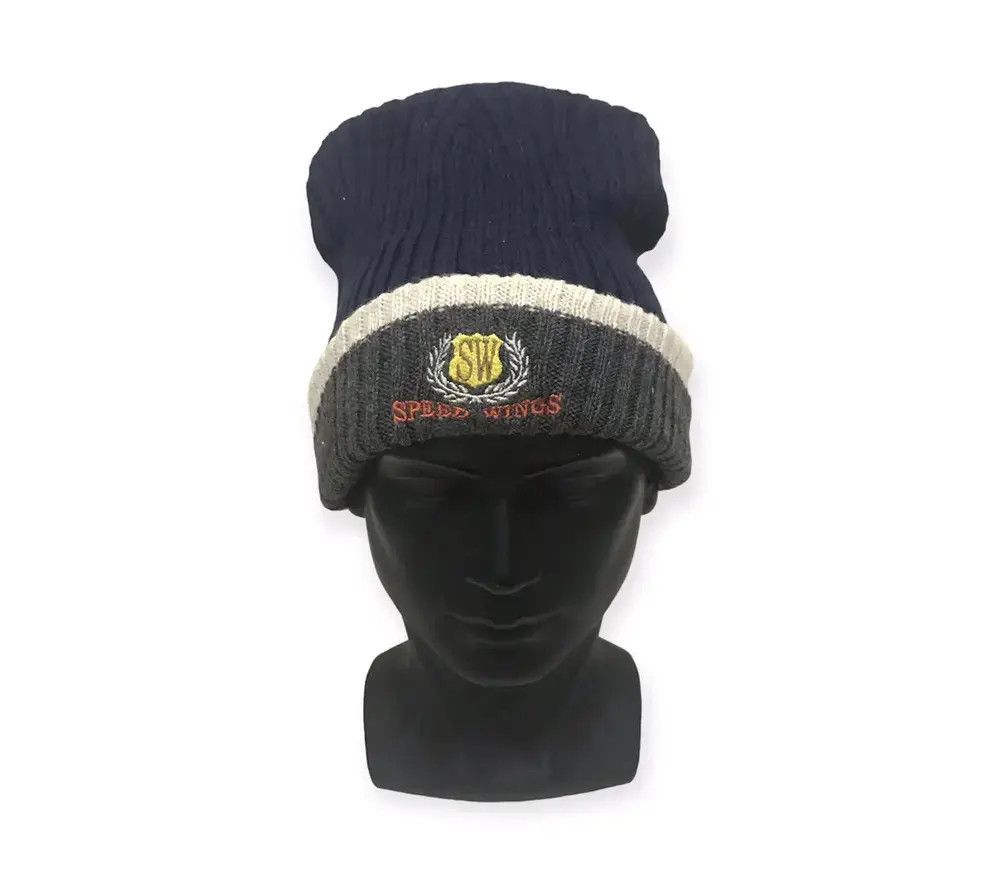 Japanese Brand × Vintage Speed Wings Small Logo Beanie Hat Size ONE SIZE - 1 Thumbnail
