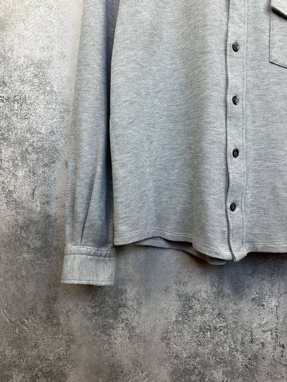 Reiss REISS Scott Jersey Overshirt Button Up Shirt Gray LS Size US L / EU 52-54 / 3 - 6 Thumbnail