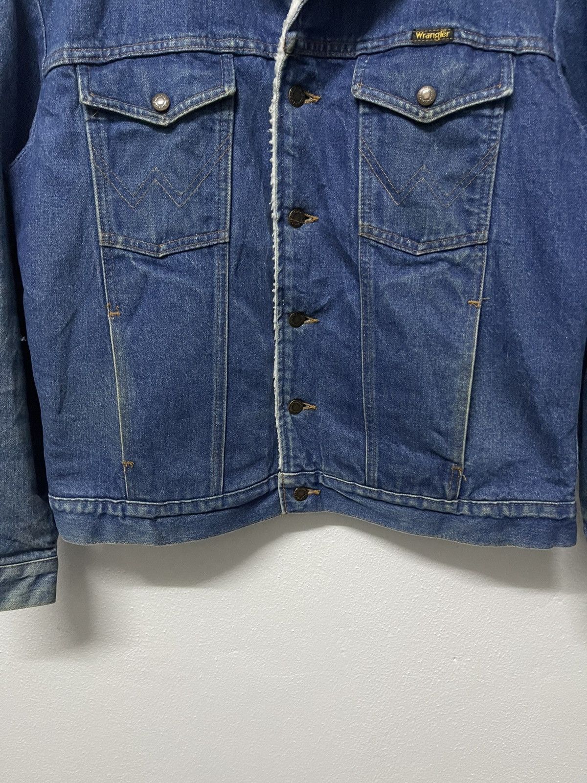 Wrangler 80s WRANGLER SHERPA FLEECE WESTERN DENIM JACKET RARE Size US M / EU 48-50 / 2 - 5 Thumbnail