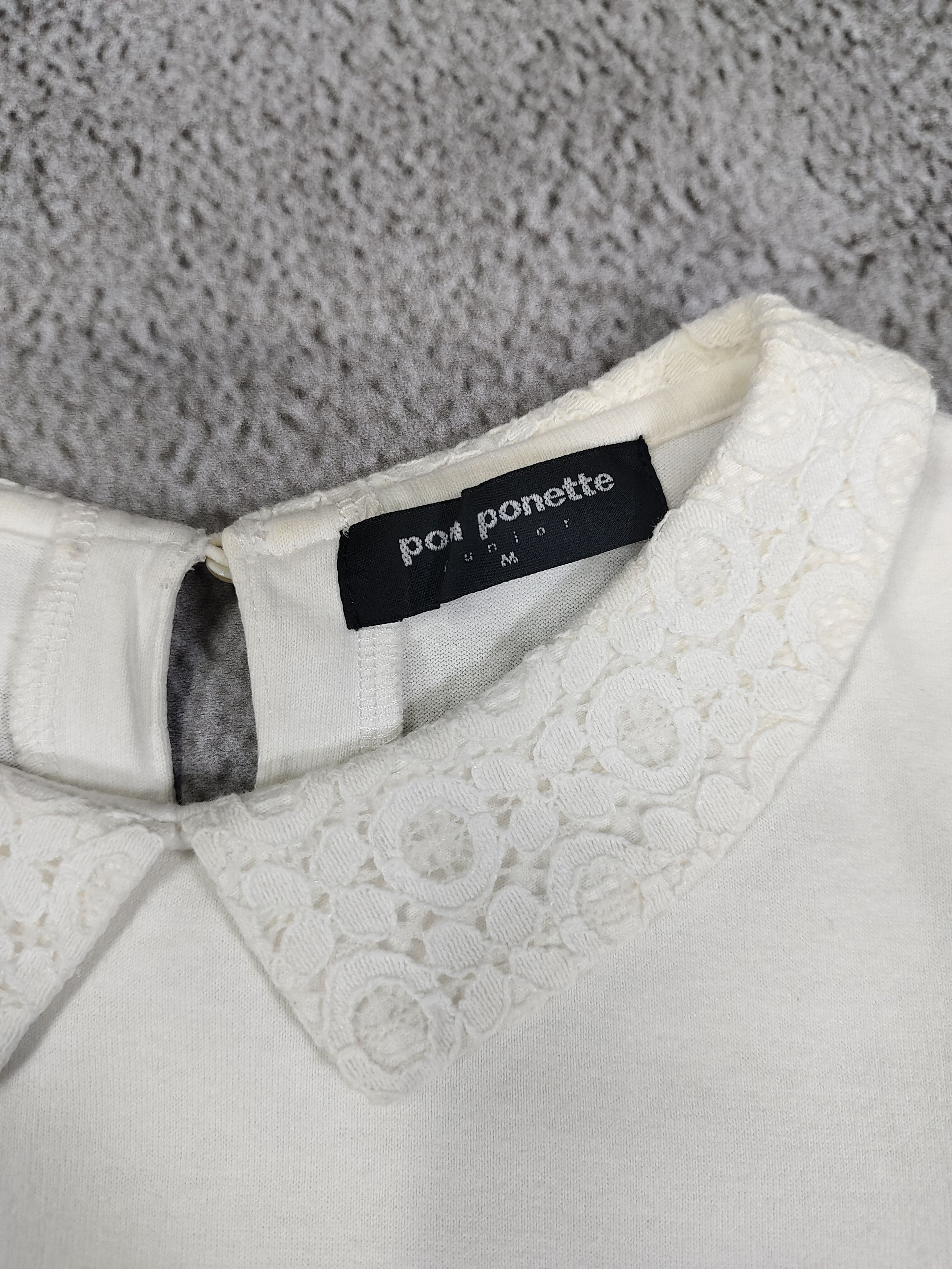 Angel Blue 2000s Pom Ponette🇯🇵 Bonjour Script Peter Pan Lace Collar Size M / US 6-8 / IT 42-44 - 8 Thumbnail