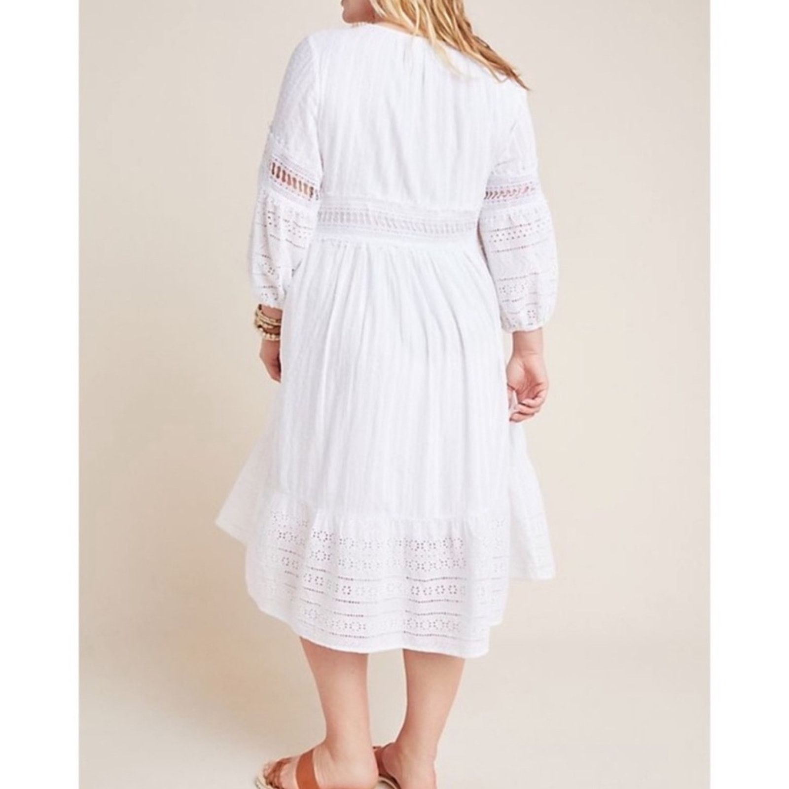 Ebba eyelet midi dress best sale