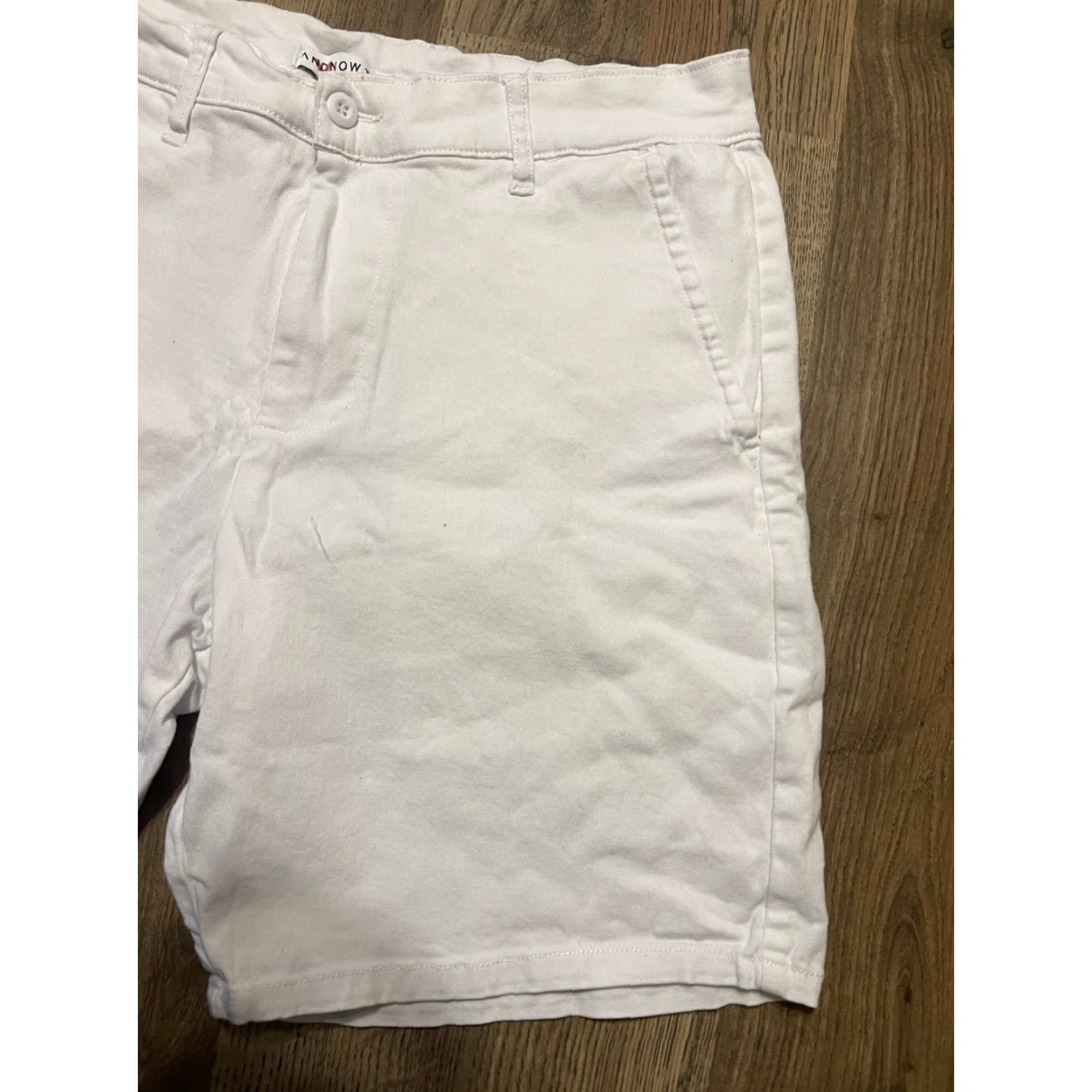 Vintage AND NOW THIS Shorts Men's 31 White Pockets Flat Front Casual Chino Regular Size US 31 - 4 Thumbnail