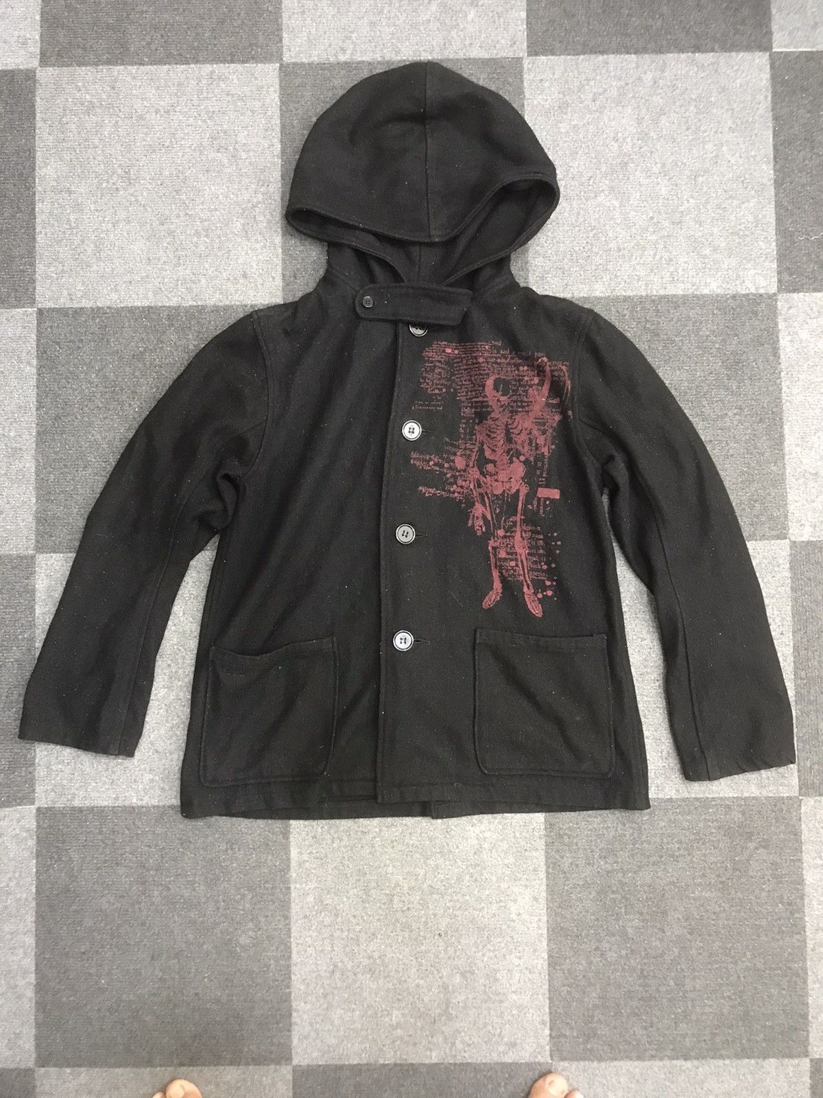 Japanese Brand h anarcy Skeleton Hoodie Jacket Size US S / EU 44-46 / 1 - 3 Thumbnail