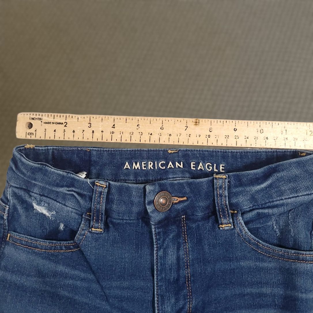 American Eagle Outfitters American Eagle The Dream Jean Distressed Jegging Size 2 Blue Stretch Jeans Regular Womens Jeans Distressed Stretch Blue 2 Size 26" / US 2 / IT 38 - 1 Thumbnail
