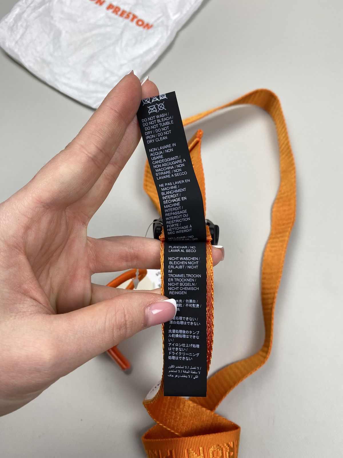 Heron Preston BNWT! Heron Preston Tiny Tape Magnetic Belt One Size Orange Size ONE SIZE - 15 Thumbnail
