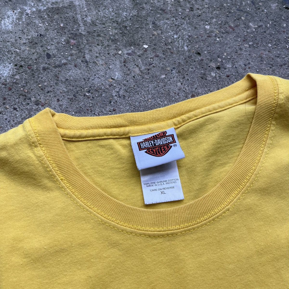 Harley Davidson × Vintage Vintage Harley Davidson yellow San Antonio Texas T-shirt Size US XL / EU 56 / 4 - 5 Thumbnail