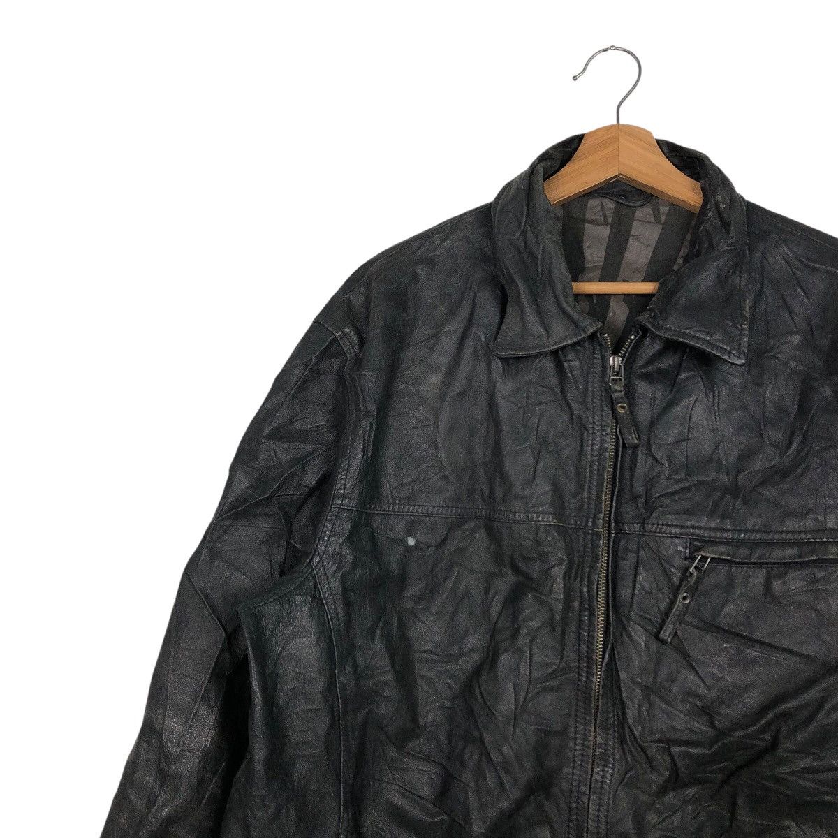 Japanese Brand 📌Vintage Leather Biker Jacket Angelo Litrico Issey Miyake Size US M / EU 48-50 / 2 - 8 Thumbnail