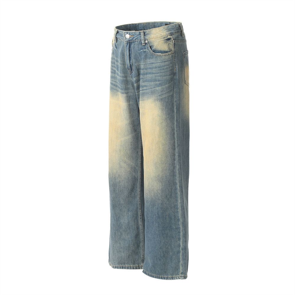 Japanese Brand × Jean Punk distressed washed casual loose straight jeans for men Size US 32 / EU 48 - 2 Thumbnail