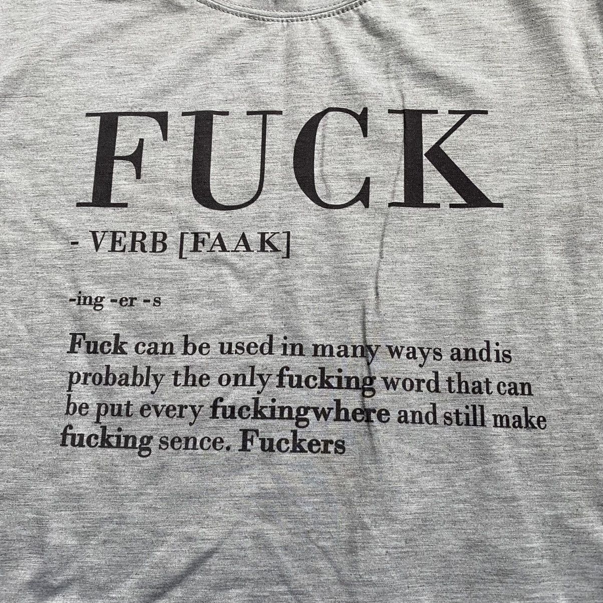 Vintage VINTAGE FUCK LITERAL TRANSLATION Y2K HUMOR T SHIRT Size US S / EU 44-46 / 1 - 2 Thumbnail