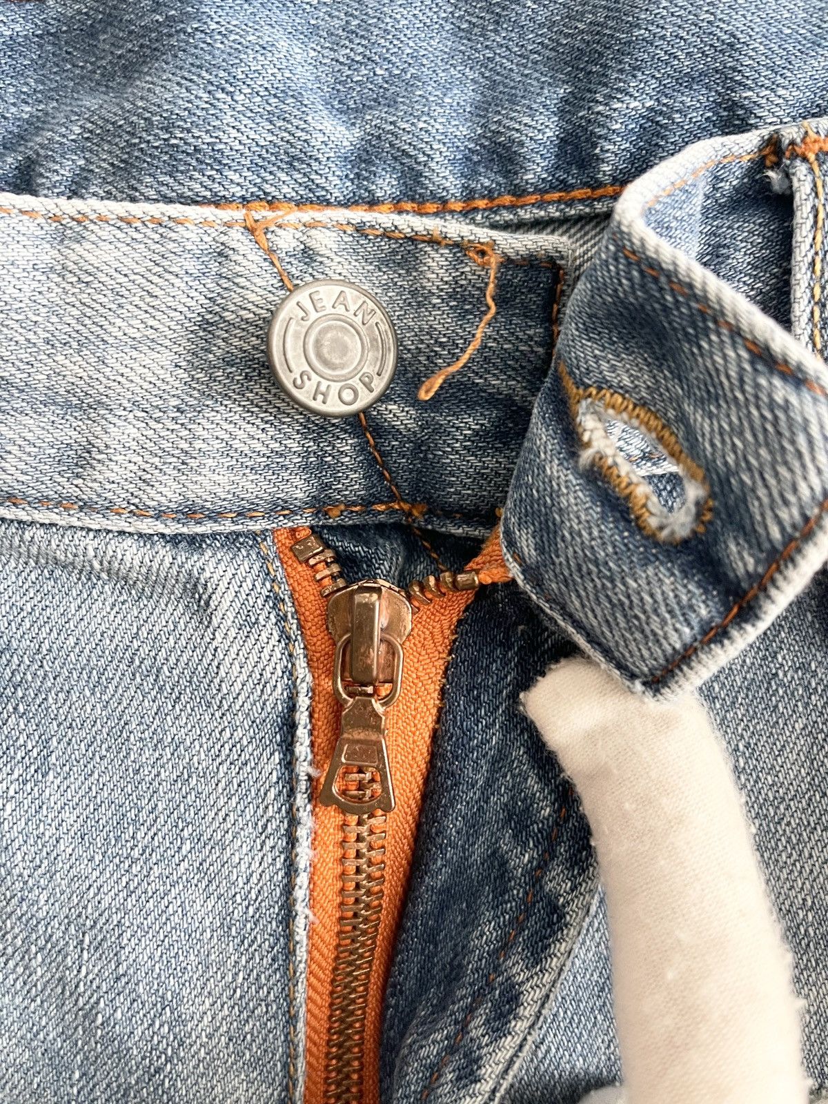 Japanese Brand STEAL! 2000s Jean Shop Distressed Boro Denim Jeans Size US 36 / EU 52 - 8 Thumbnail