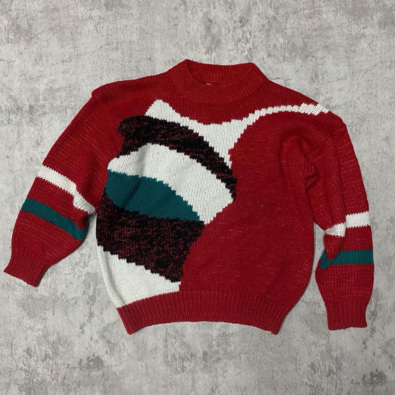 C&A Red and white vintage 80s knit sweater knit Size US S / EU 44-46 / 1 - 1 Thumbnail