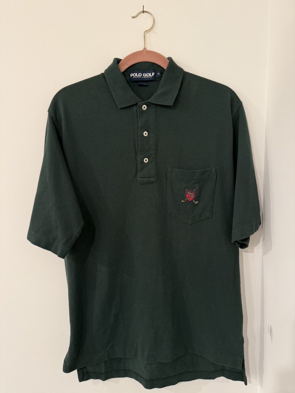 Polo Ralph Lauren × Vintage Vintage Polo Golf Shield Logo Polo Size US M / EU 48-50 / 2 - 1 Thumbnail