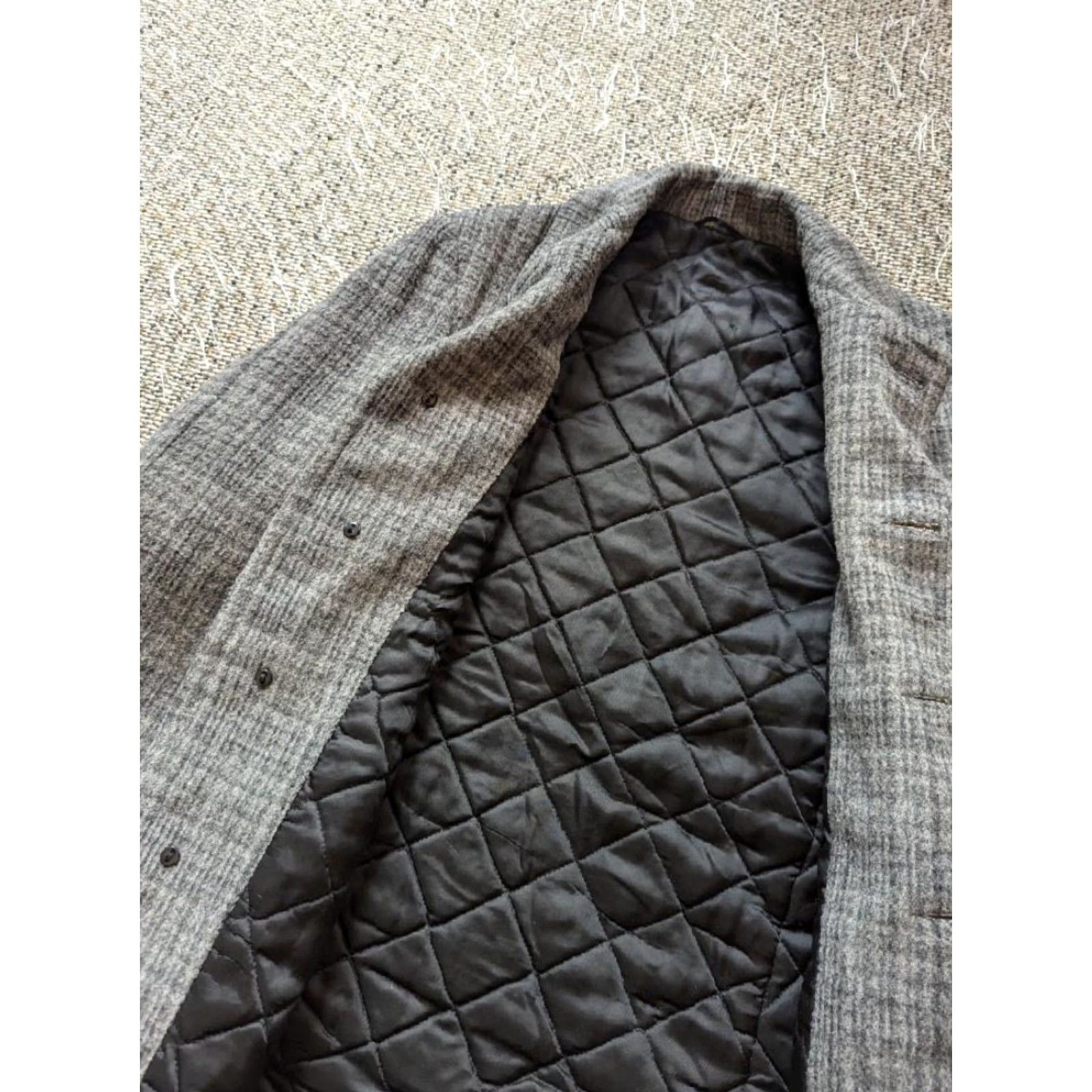 Vintage VINTAGE overcoat jacket Mens 36-38 gray wool mohair blend 1950s Heathered 3/4 length coat Size US S / EU 44-46 / 1 - 7 Thumbnail