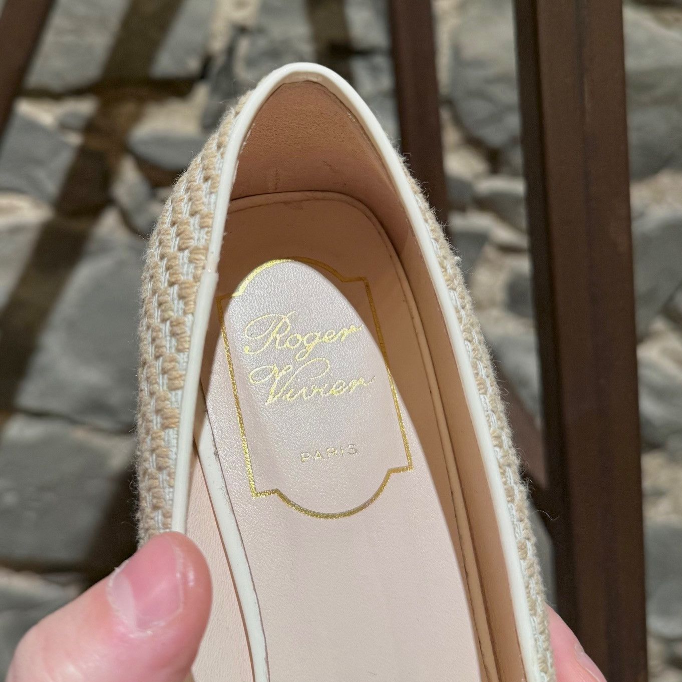Roger Vivier Roger Vivier Ivory Beige Tweed Belle Vivier 45 Pumps Size US 7 / IT 37 - 5 Thumbnail