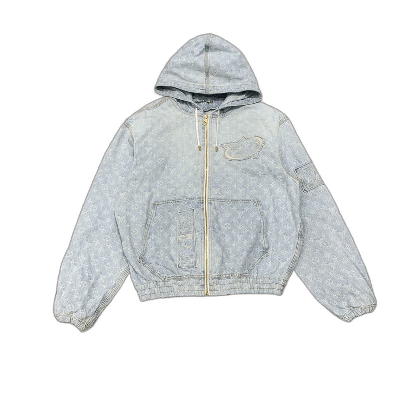 Louis Vuitton Lv x NBA Blue Denim Jacket with Hood-2506 Size US L / EU 52-54 / 3 - 1 Thumbnail