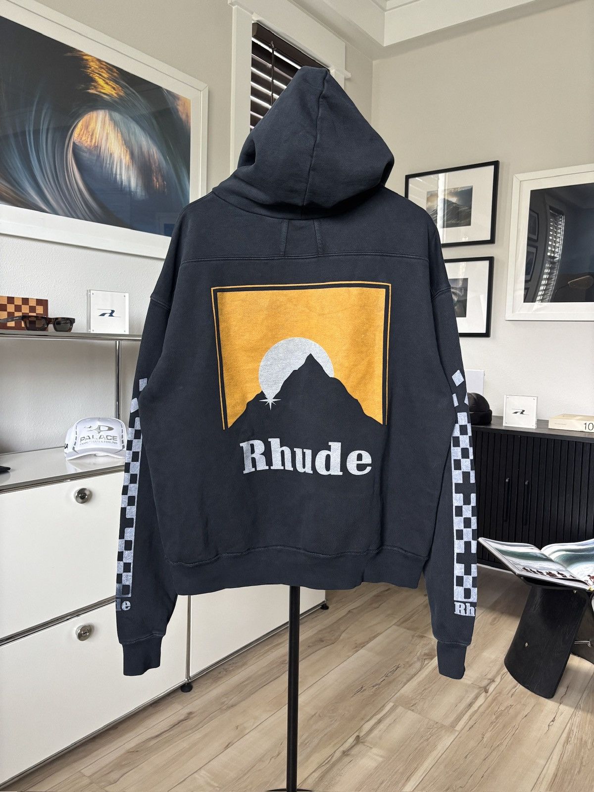 Rhude RHUDE | MOONLIGHT LOGO HOODIE BLACK Size US M / EU 48-50 / 2 - 2 Thumbnail