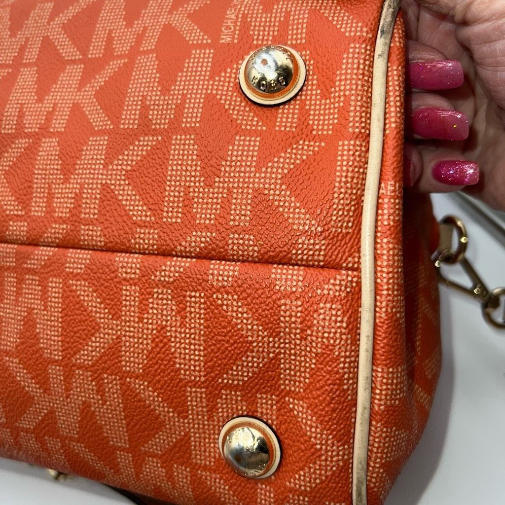 Michael Kors Michael Kors Orange Logo Top Handle Bag/Crossbody Bag and Wa Size ONE SIZE - 6 Thumbnail