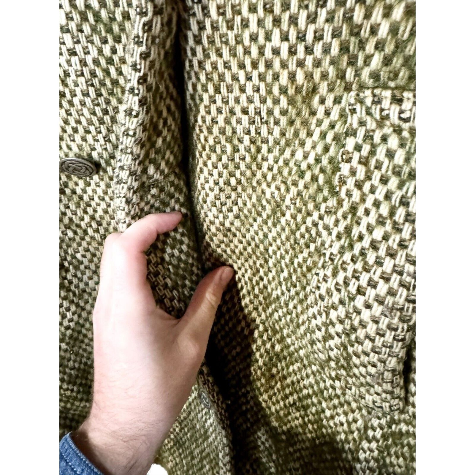 Vintage Vintage Davis Of Boston Lazarous Pea Coat Women Green Woven Size M / US 6-8 / IT 42-44 - 2 Thumbnail