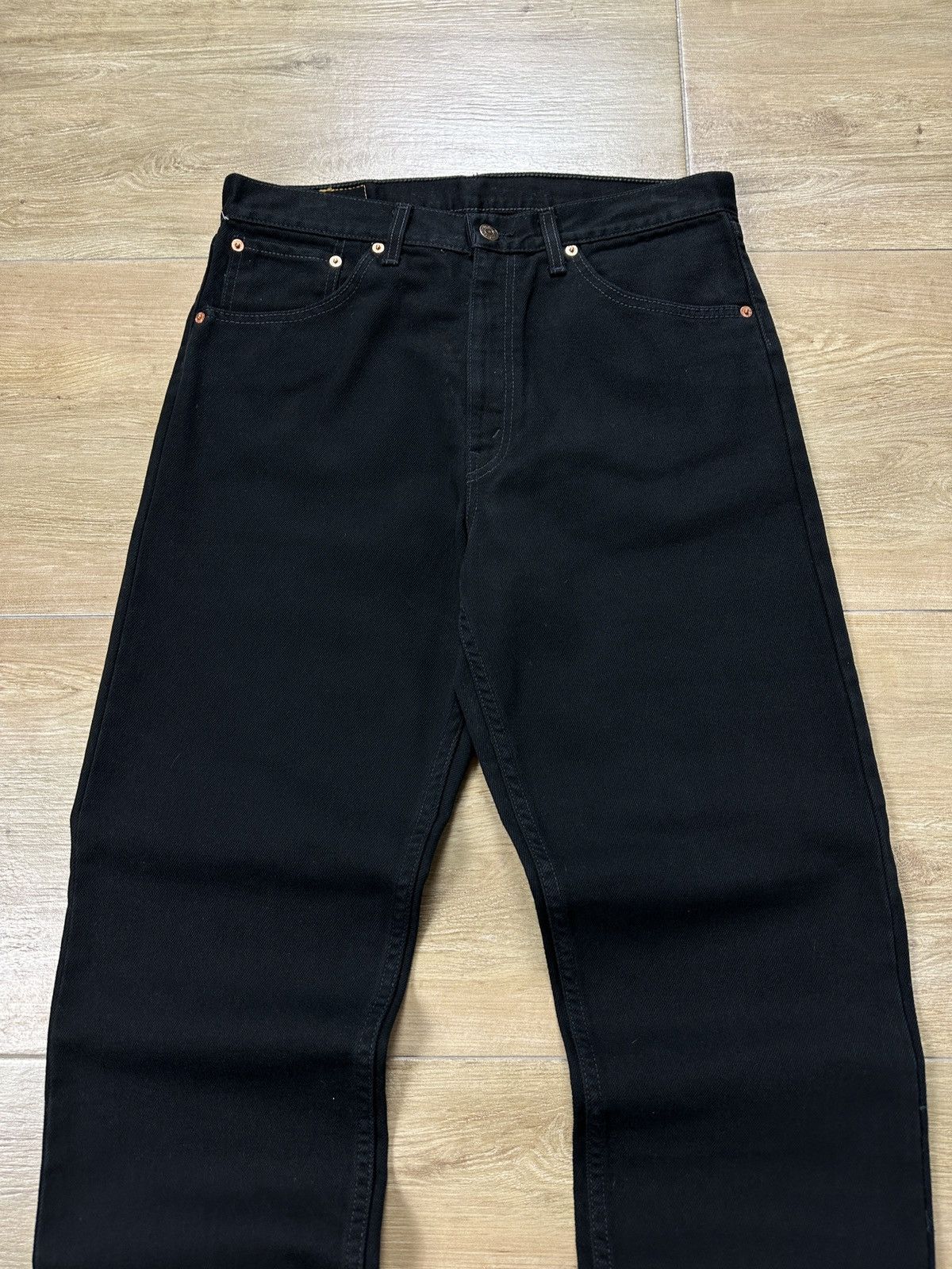 Levi's × Vintage Vintage 90’s Levi's 521 Black Denim Jeans Size US 34 / EU 50 - 6 Thumbnail