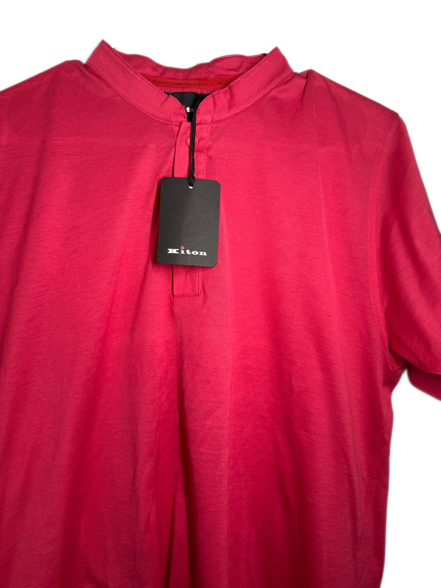 Kiton Kiton Luxury Band Collar Polo Shirt – Made in Italy Size US XL / EU 56 / 4 - 1 Thumbnail