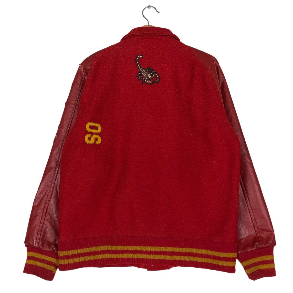 Japanese Brand 🔥VTG LEATHER VARSITY JACKET MILITARY TOYO ENTERPRISE Size US M / EU 48-50 / 2 - 8 Thumbnail