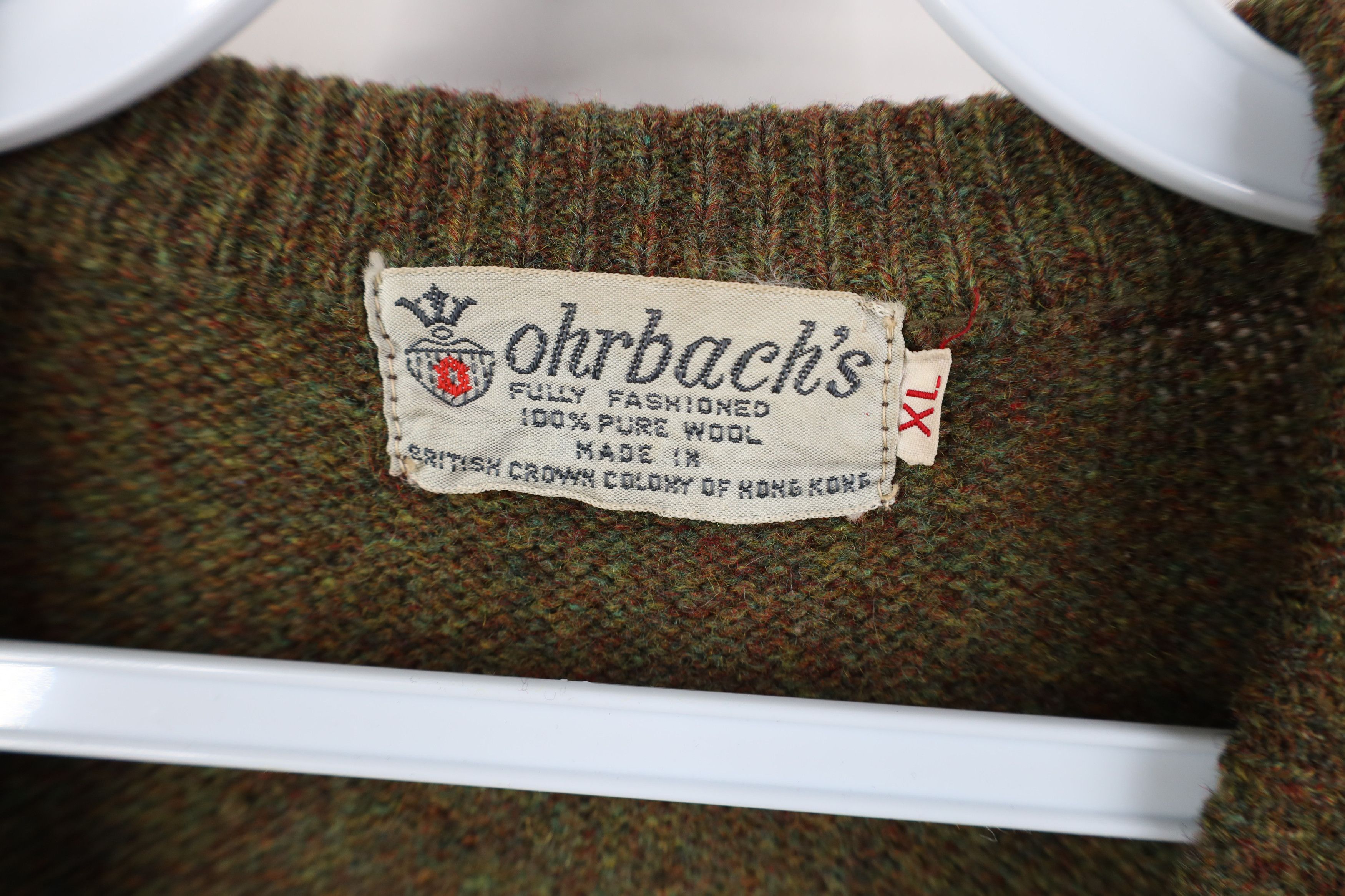 Vintage Vintage 50s Fleck Elbow Patch Wool Knit V-Neck Sweater Size US XL / EU 56 / 4 - 10 Thumbnail