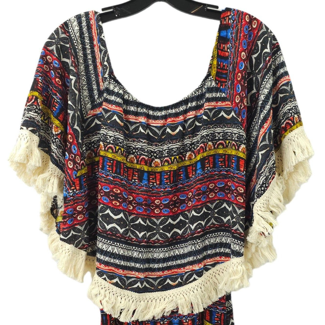 Other Yahada Tribal Geometric Boho Mini Dress Womens S Fringe Size S / US 4 / IT 40 - 15 Thumbnail