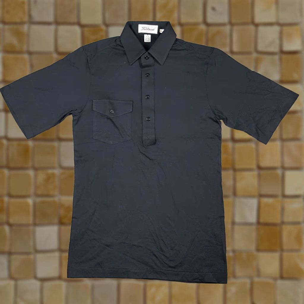 Titleist VINTAGE Titleist Golf Preppy Pocket Polo Shirt S Black Cotton Athletic Button Collar Shirt Mens Size US S / EU 44-46 / 1 - 1 Thumbnail