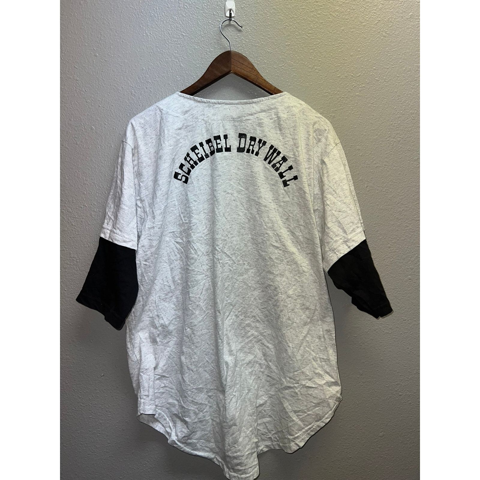 Vintage Vintage Cotton Jersey Scheibel Dry Wall Gray baseball 90s L Size US L / EU 52-54 / 3 - 7 Thumbnail