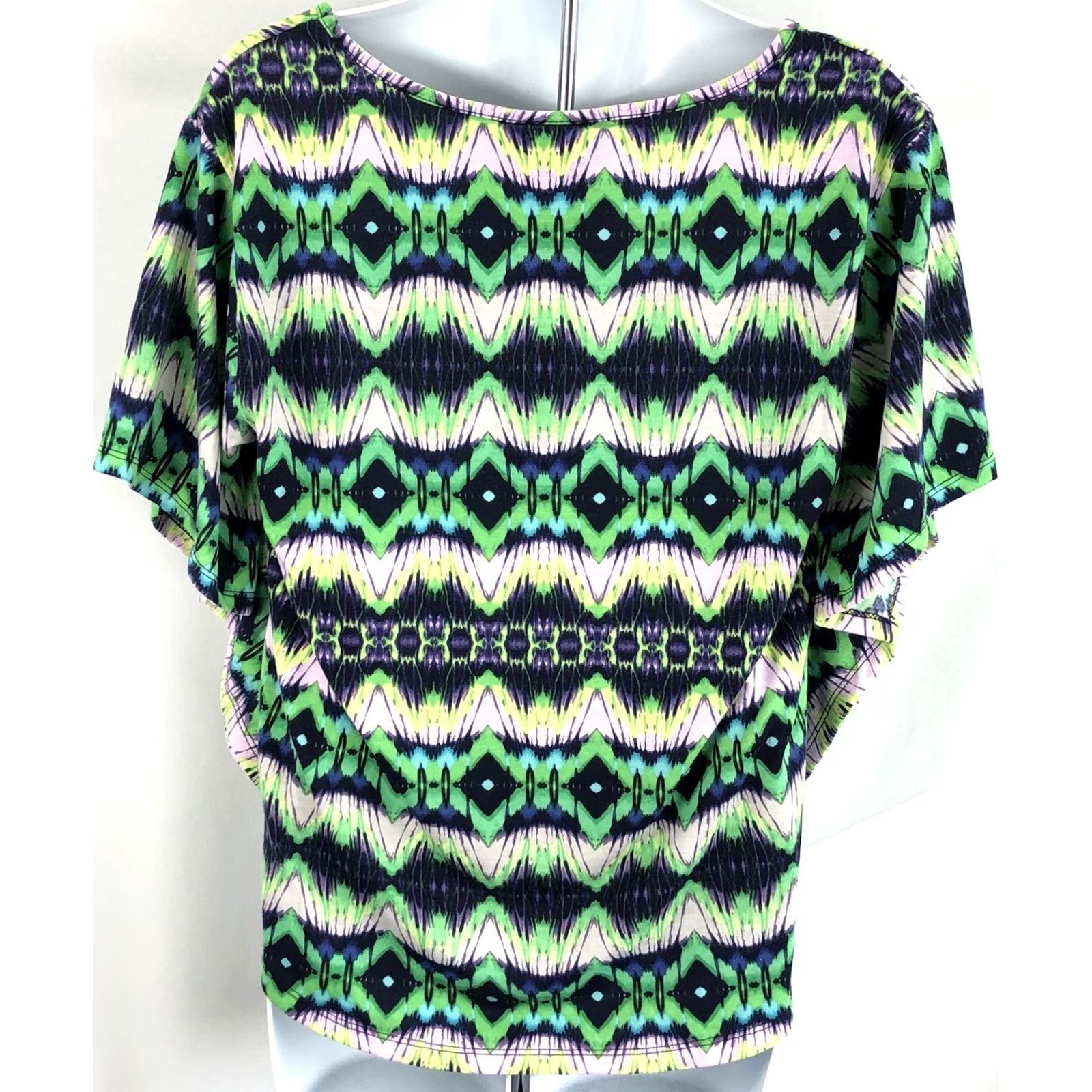 Vintage Attention Butterfly Top S Purple Tie Dye Dolman ShortSleeve Hippie Boho Y2K Festival Shirt Womens Size S / US 4 / IT 40 - 3 Thumbnail