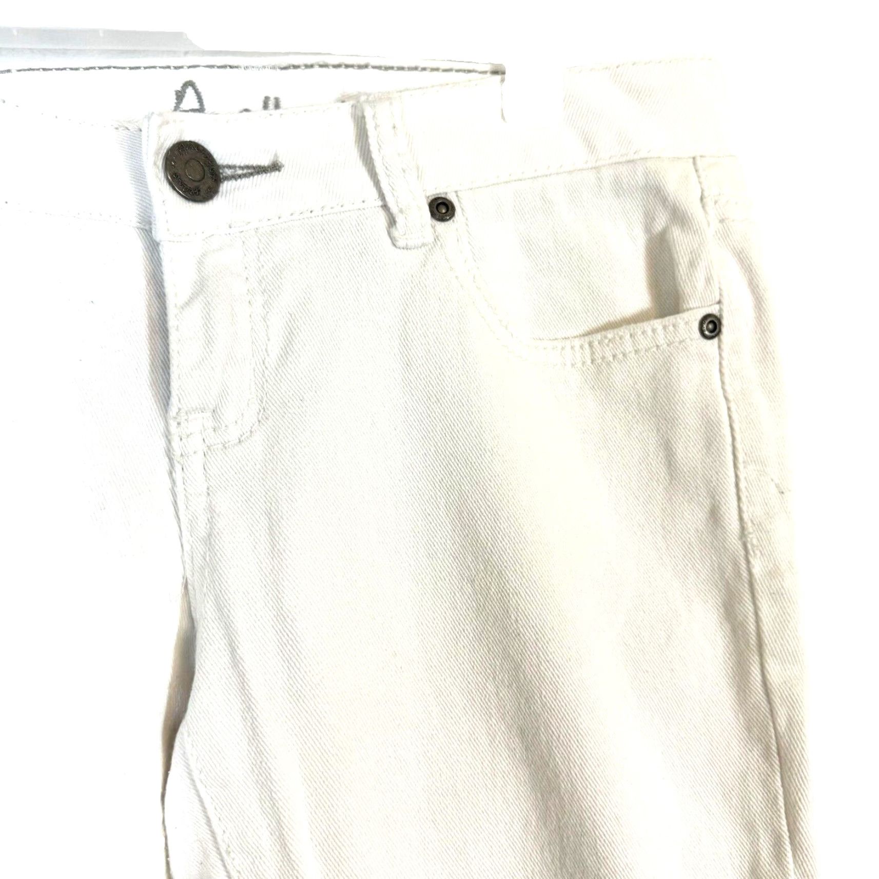 Vintage Amethyst Women's Size 5 White Denim Stretch Low Rise Skinny Jeans 5-Pocket Design Jeans Size 27" / US 4 / IT 40 - 6 Thumbnail