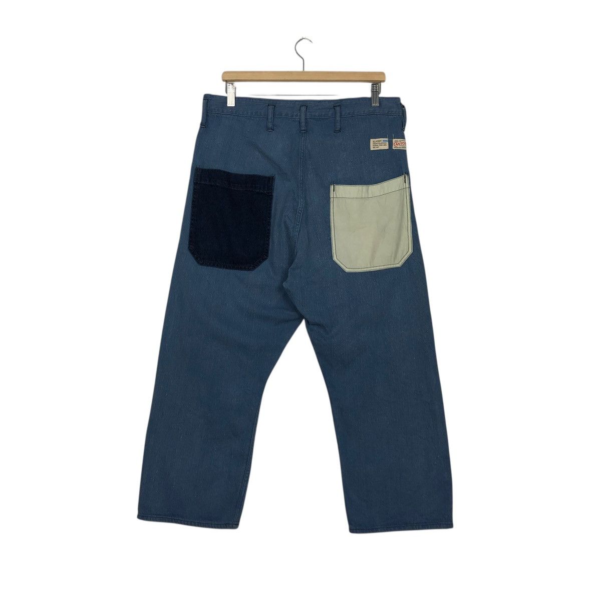 Japanese Brand 🔥VINTAGE CANTON OVERALLS PANTS INDIGO UNION MADE Size US 34 / EU 50 - 10 Thumbnail