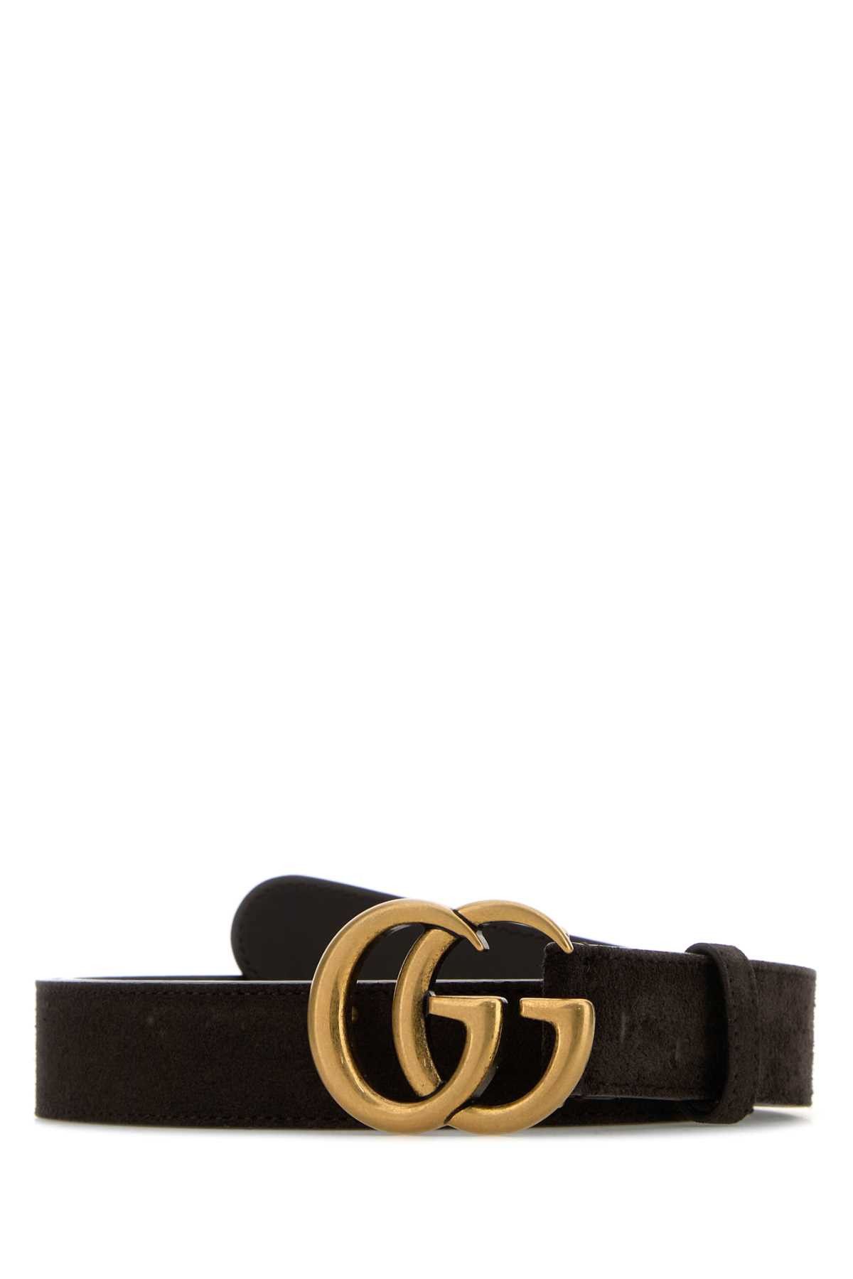 Gucci Dark Brown Suede Belt Size ONE SIZE - 1 Thumbnail
