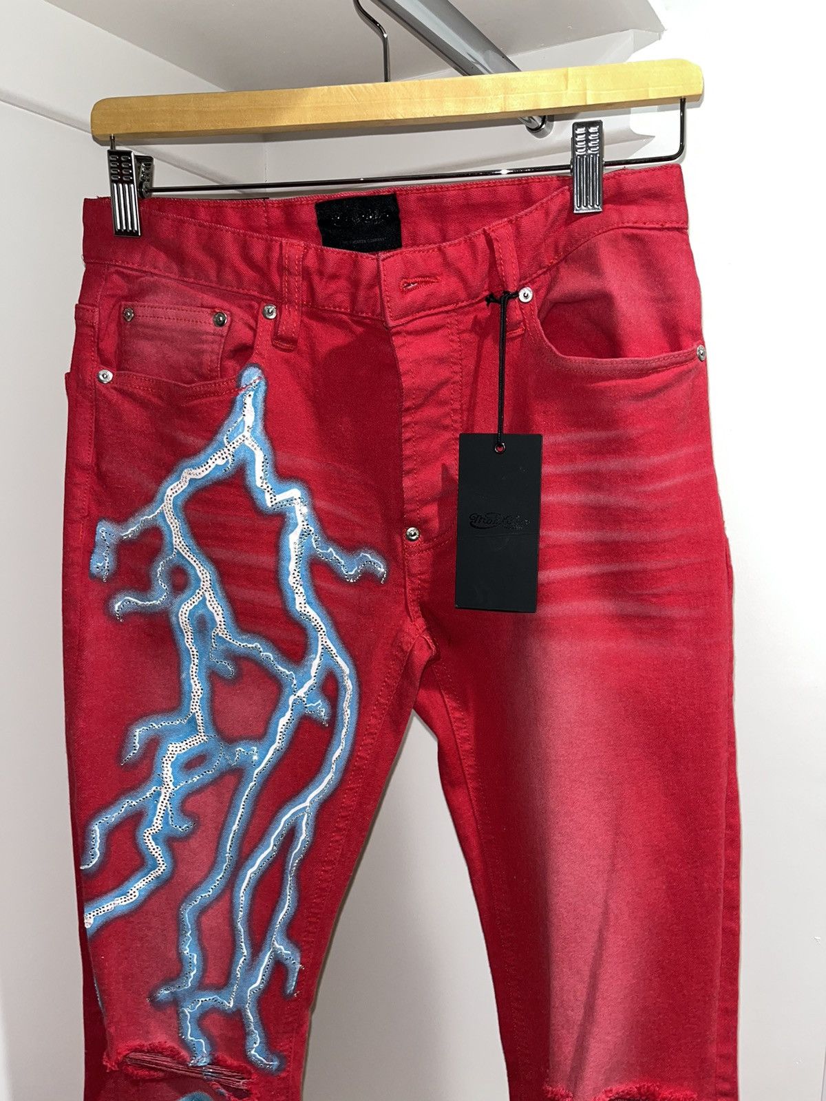 Other × Rockstar Games Mackeen Red Lightning Denim Size US 28 / EU 44 - 5 Thumbnail