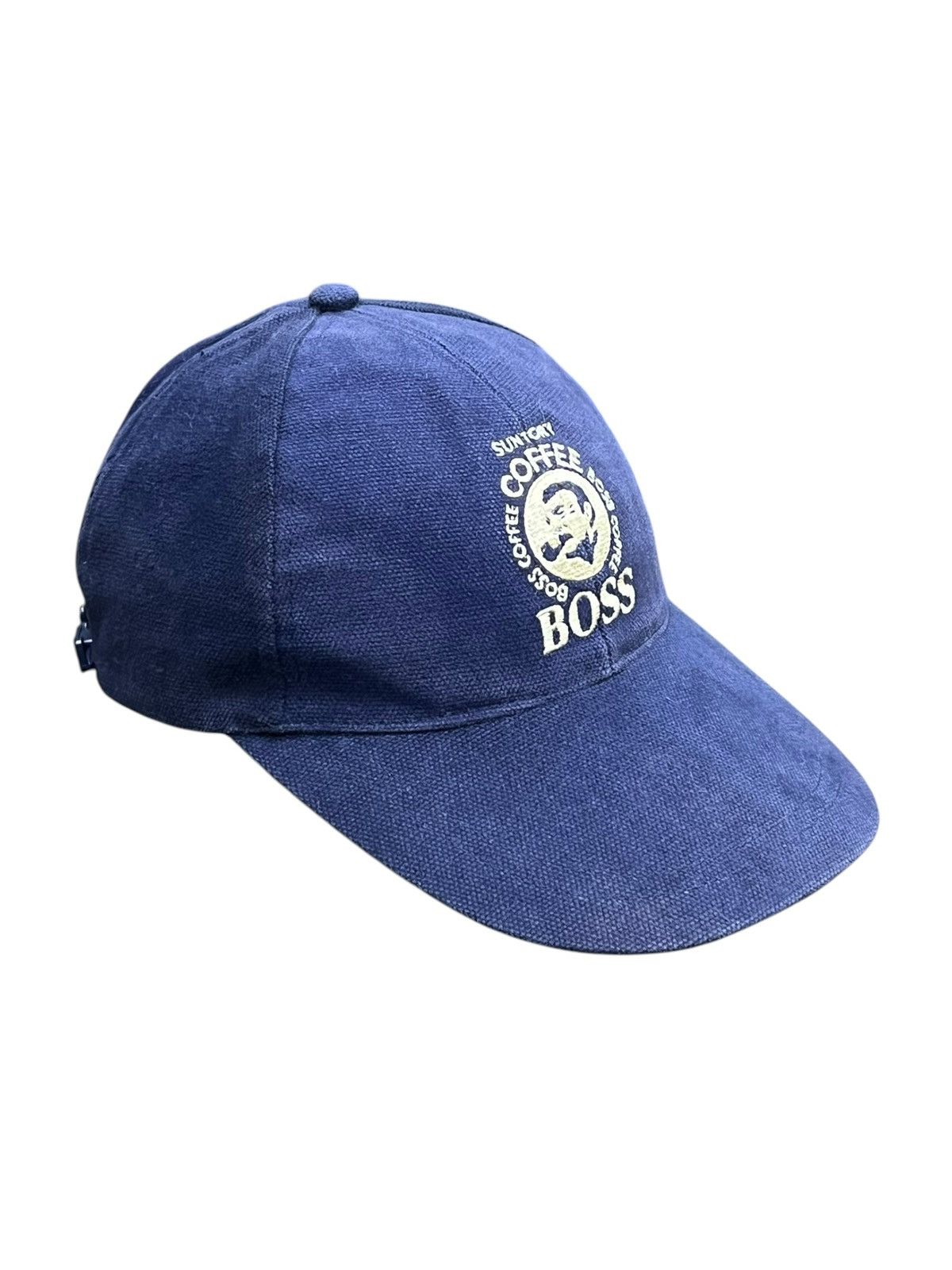 Japanese Brand 90’s SUNTORY COFFEE BOSS Sunfaded Embroidery Strap-back Hat Size ONE SIZE - 6 Thumbnail