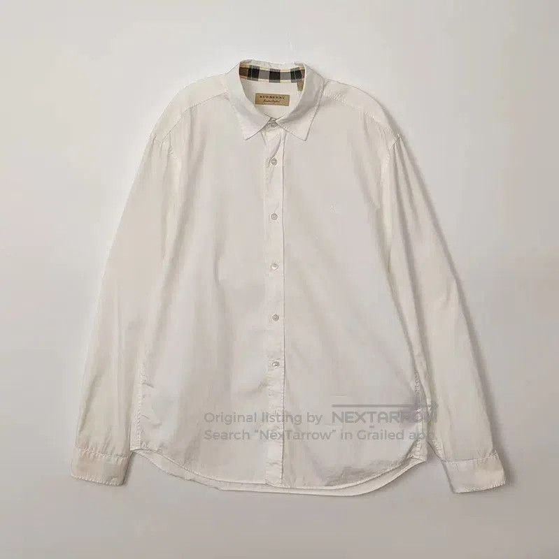 Burberry Burberry White Cotton Long Sleeve Shirt. Size US L / EU 52-54 / 3 - 1 Thumbnail