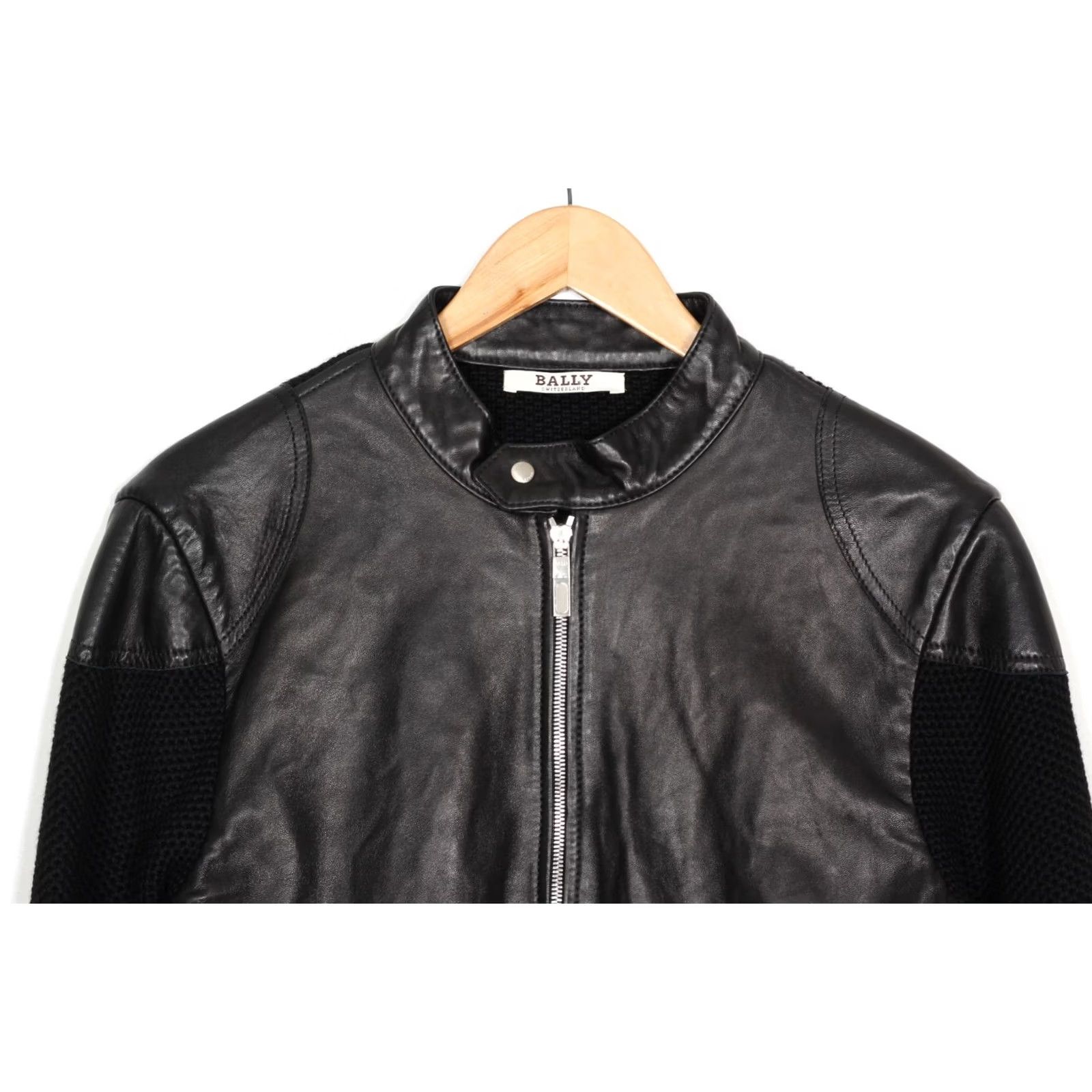 Bally BALLY Bomber Jacket Men Size 50 Wool & Leather Made in ITALY Black / Black UK 40 Vintage: No, etc Size US M / EU 48-50 / 2 - 3 Thumbnail