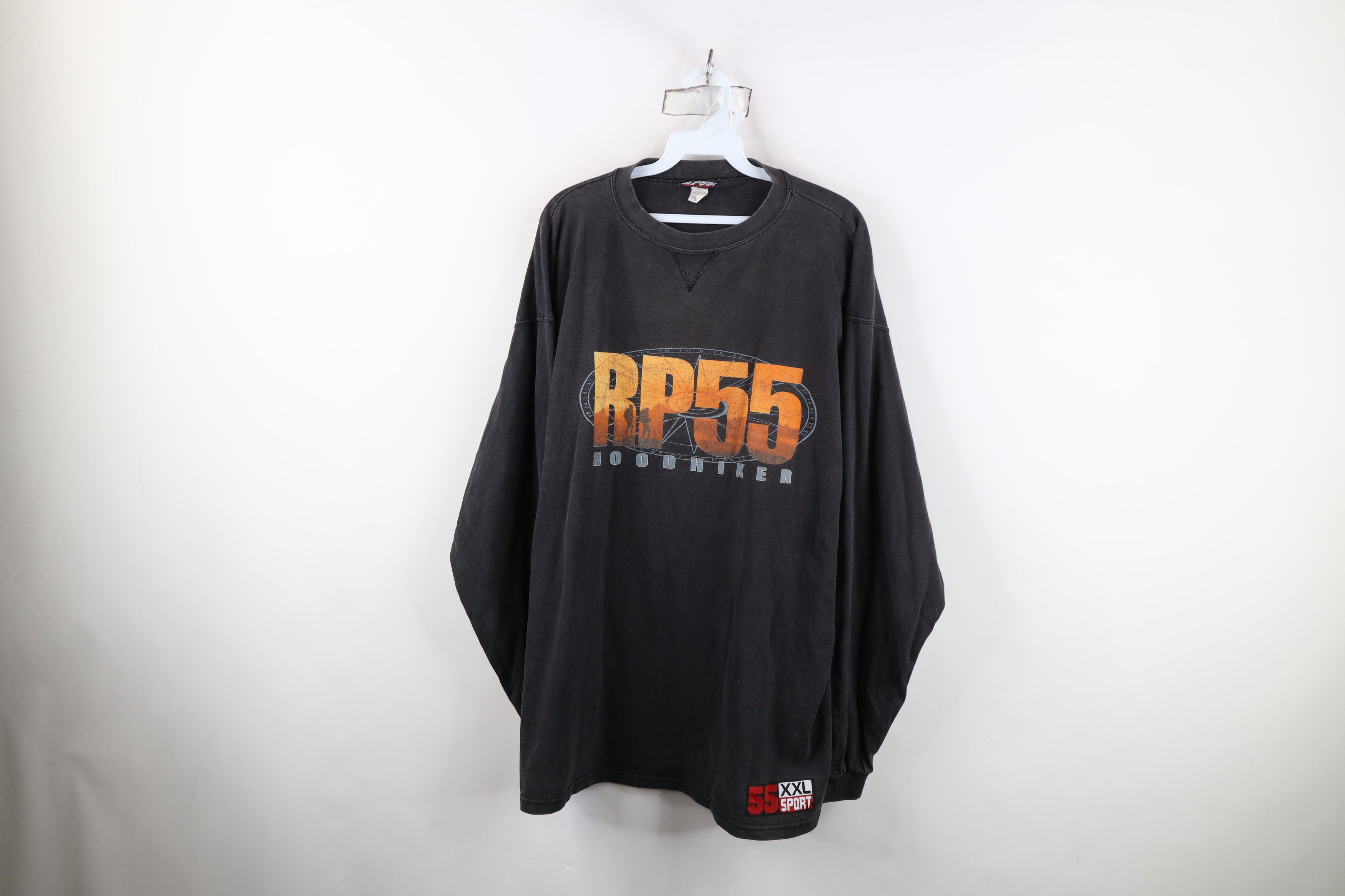 Vintage Vintage 90s Streetwear Hood Hiker Long Sleeve T-Shirt Black Size US XXL / EU 58 / 5 - 1 Thumbnail