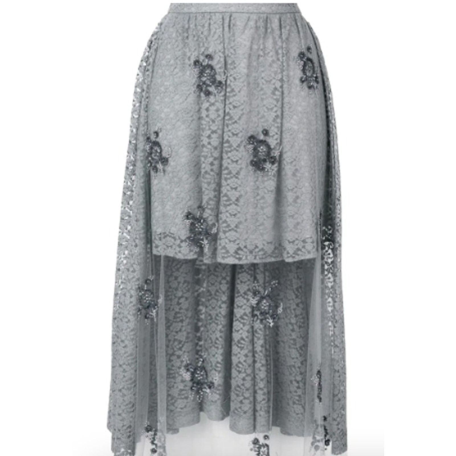 Stella McCartney Stella McCartney embellished lace high low skirt Size 30" / US 8 / IT 44 - 2 Thumbnail