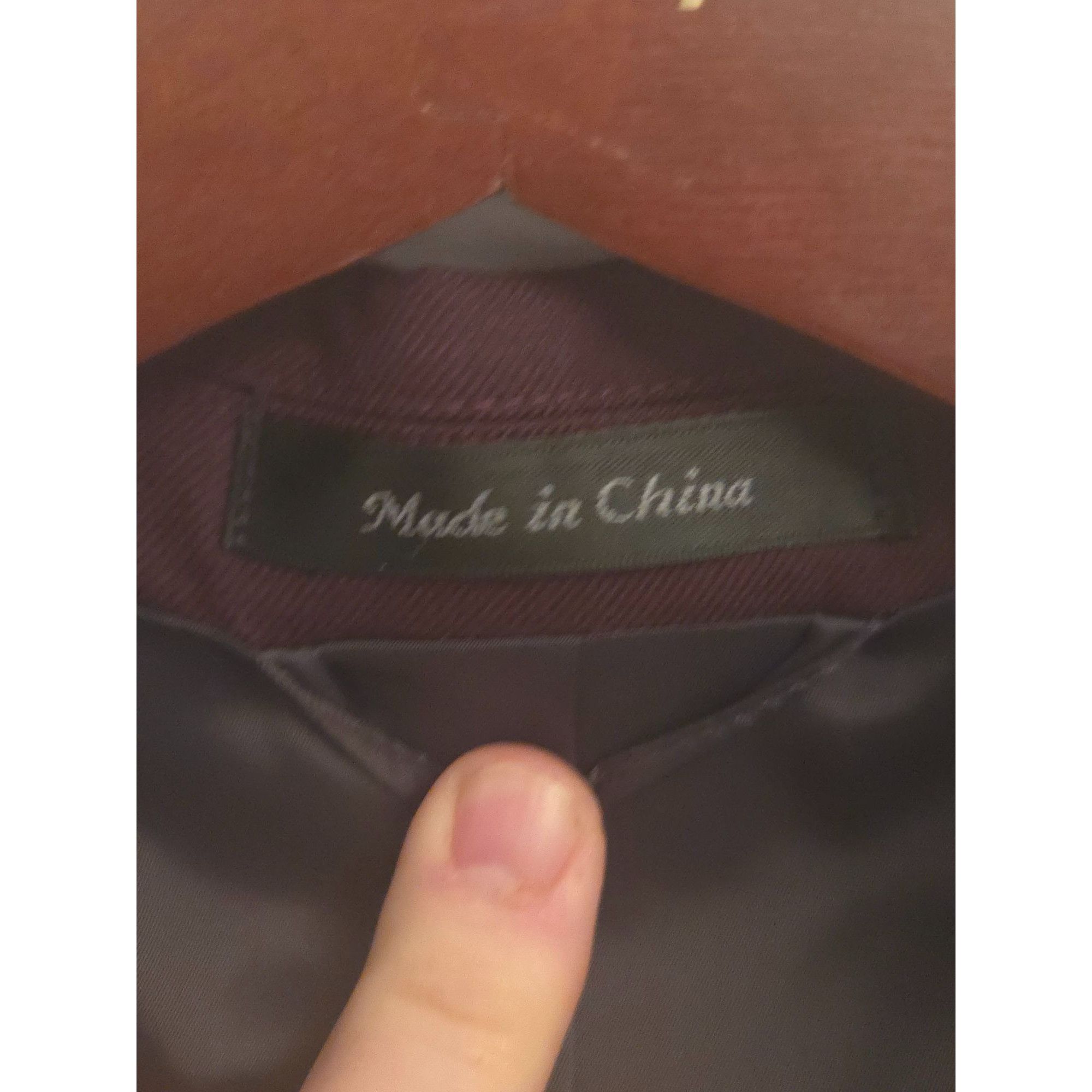 Calvin Klein Calvin Klein Burgundy Slim Fit Stretch Blazer Jacket Size 46R - 4 Thumbnail