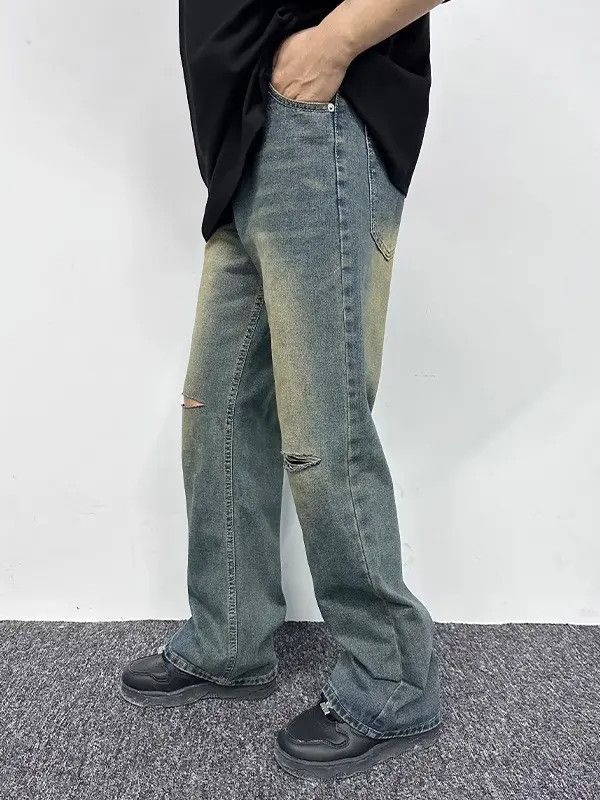 Japanese Brand × Jean Baggy Distressed Denim Jeans Size US 30 / EU 46 - 2 Thumbnail