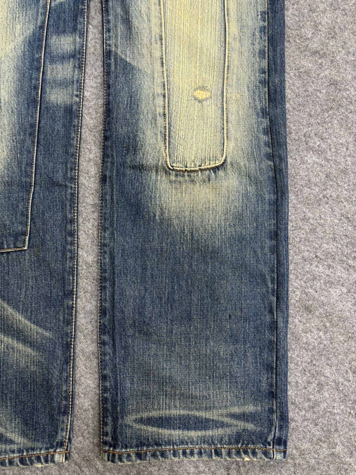 Designer 💥Denim Art💥Artisan MSG Sick Patchwork Stonewash Denim F553 Size US 31 - 8 Thumbnail