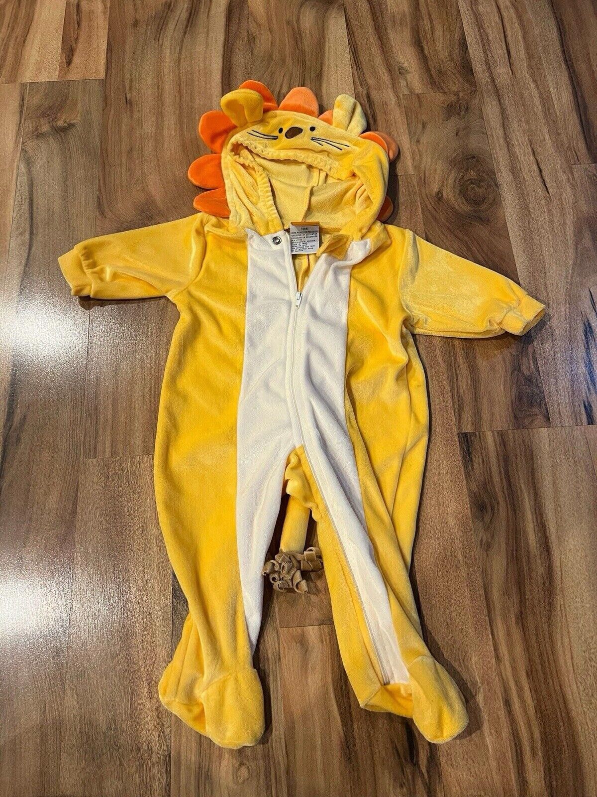 Designer Lion Halloween Costume Yellow Orange One Pc Baby Infant 3M Size ONE SIZE - 1 Thumbnail