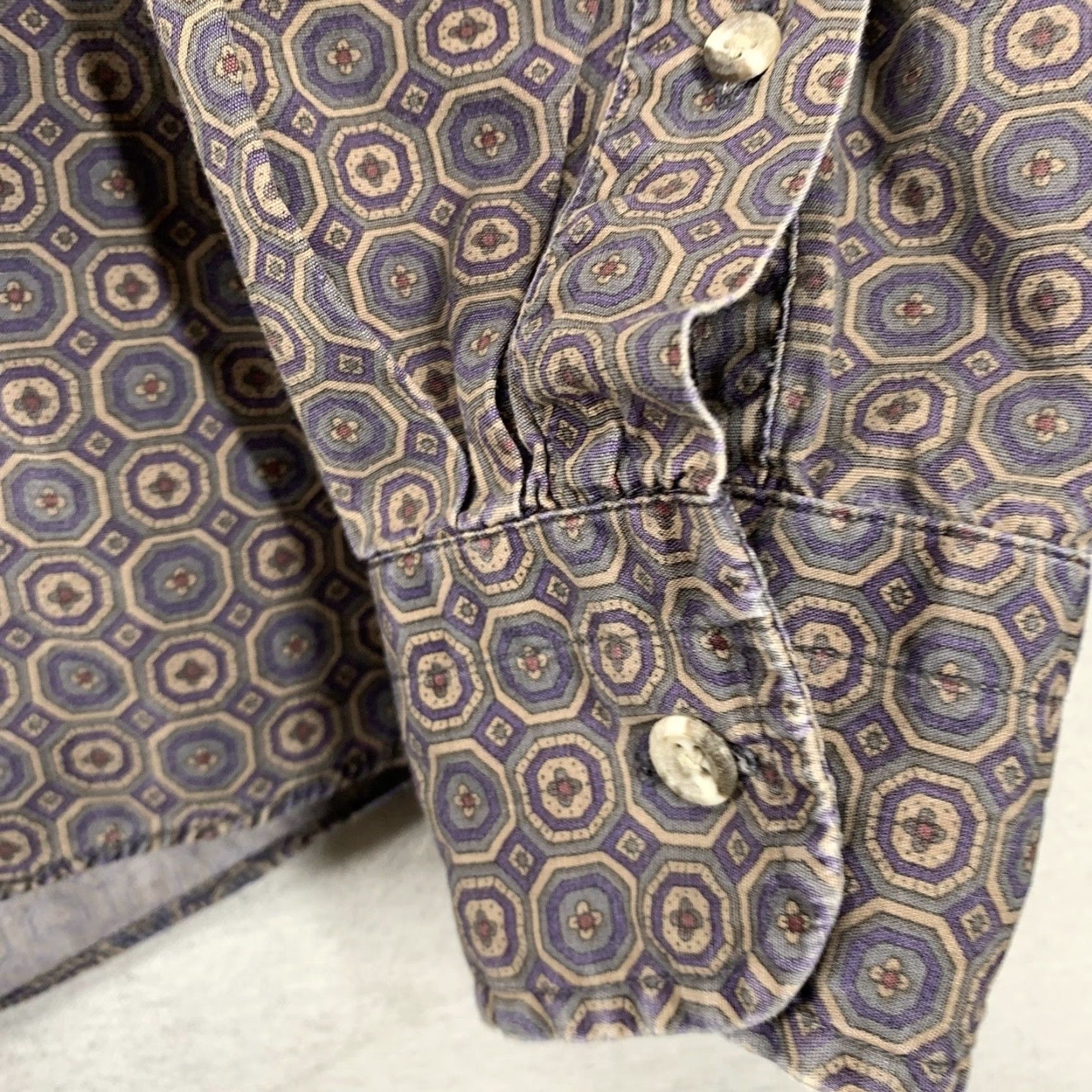 Vintage VINTAGE Cotton Brothers Men's Button-Up Shirt Long Sleeve Casual Western 80s 90s Earth Tones Size US L / EU 52-54 / 3 - 6 Thumbnail