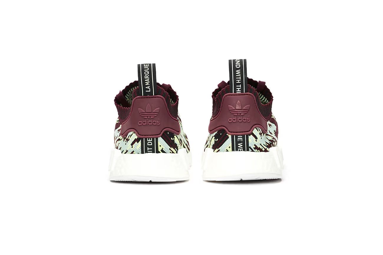 Adidas × Sneakersnstuff 💚 2018 Sneakersnstuff x Adidas NMD R1 Datamosh 2.0 Maroon Size US 10 / EU 43 - 3 Thumbnail