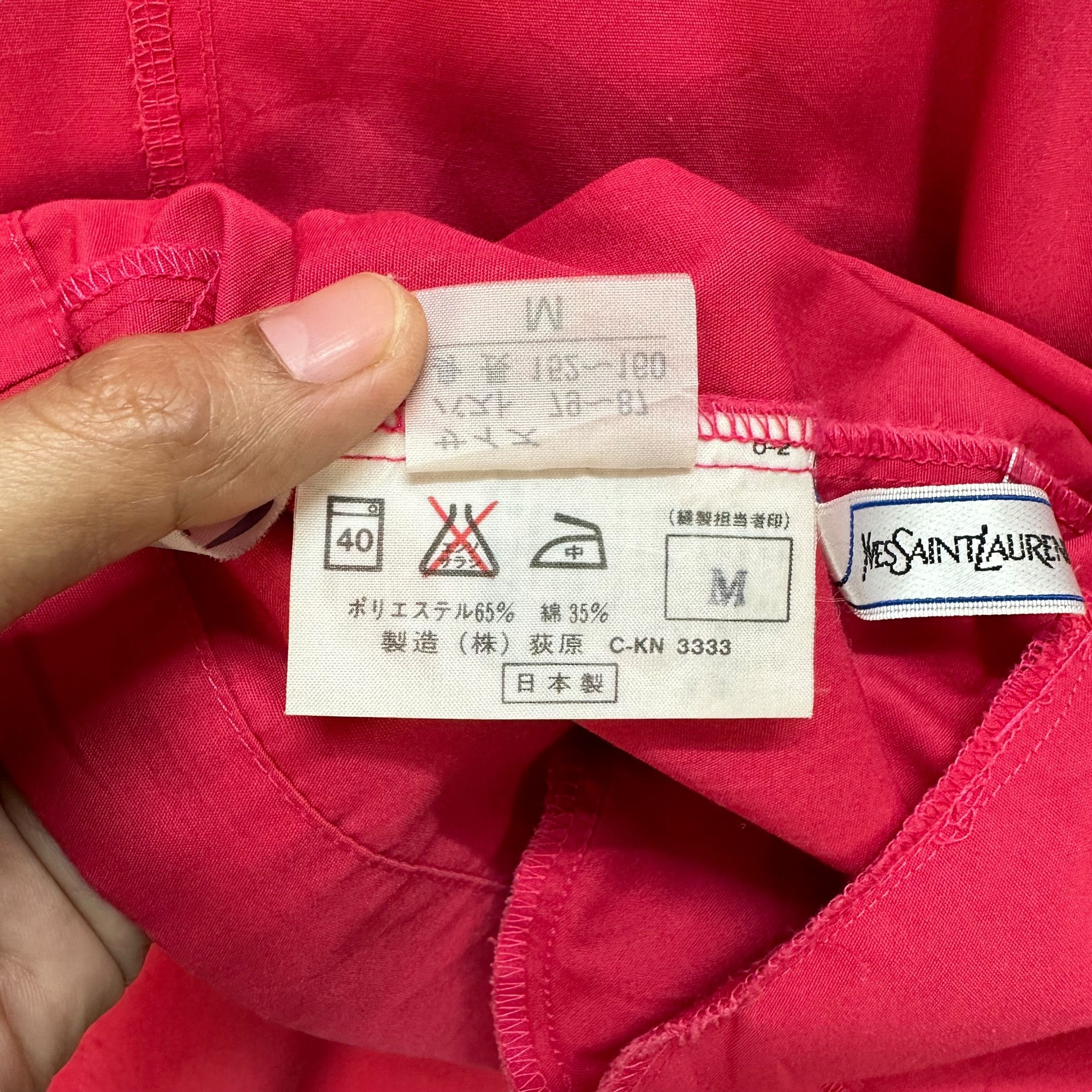 Yves Saint Laurent YVES SAINT LAURENT Small Logo Button Pink Jacket #A56-1296 Size M / US 6-8 / IT 42-44 - 9 Thumbnail