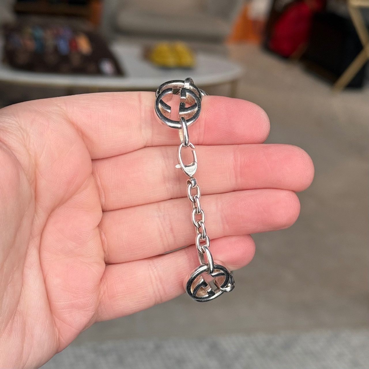 Gucci Gucci 925 Sterling Silver GG Britt Chain Bracelet Size ONE SIZE - 7 Thumbnail